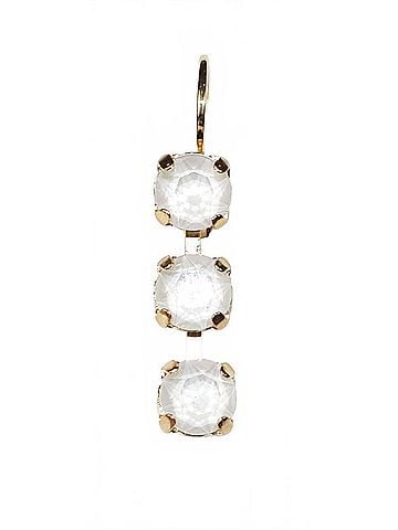 Mariana Women's Triple Drop Earrings in White (view 1)
