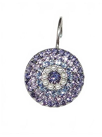 Mariana Women's Electric Earrings in Blue / Lavender/ Pearl (view 1)