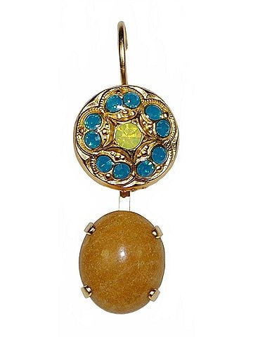 Mariana Women's Kokomo Earrings in Blue/ Green/ Tan (view 1)