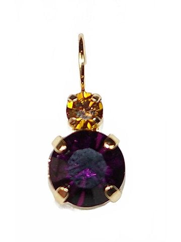 Mariana Women's Sunrise Earrings in Purple/ Amber (view 1)
