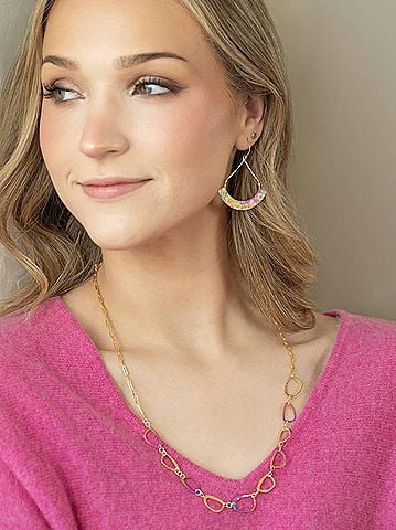 Holly Yashi Women's Botanical Bliss Earrings in Sunrise Gold (view 2)