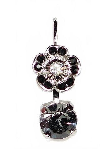 Mariana Women's Orchid Earrings in Clear / Grey / Black (view 1)