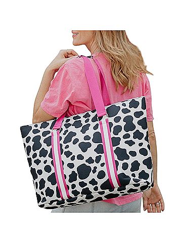 Katydid Collection Western Cowgirl Travel Tote Bag in White (view 2)