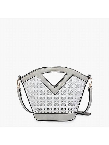 JEN & CO. Women's The Ashlyn Bucket /Crossbody Bag in White (view 1)