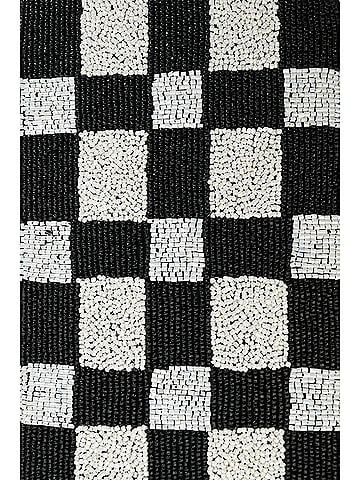 America & Beyond Women's Zen Check Shoulder Bag in Black And White (view 2)