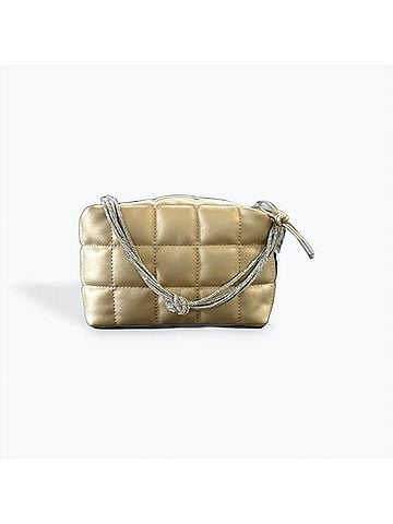 Cejon Quilted Box Bag in Gold (view 1)