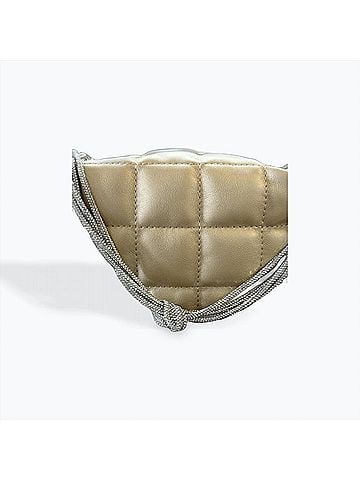 Cejon Quilted Box Bag in Gold (view 2)