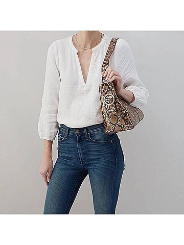Hobo The Original Render Shoulder Bag in Golden Snake (view 2)