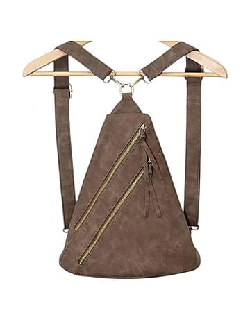 Joy Susan Women's Peyton Convertible Backpack in Taupe (view 2)