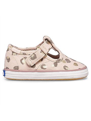 Keds Infant Or Toddler T-Strap Casual Sneakers in Champion Leopard (view 1)