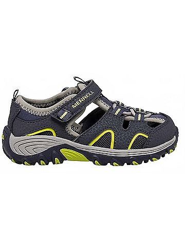 Merrell Infant-Toddler Hydro H2o Hiker Sandal in Navy/Lime (view 2)