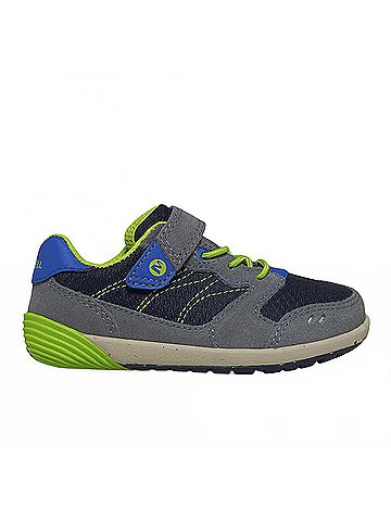 Merrell Infant-Toddler Baresteps A83 Sneaker in Navy/Green (view 1)