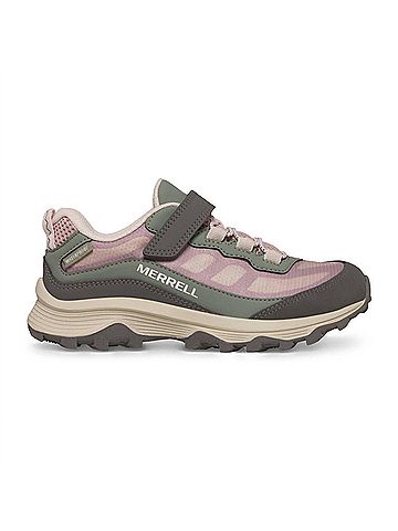 Merrell Little Kid's Moab Speed A/C Low Waterproof Sneaker in Dusty Pink/Olive (view 1)