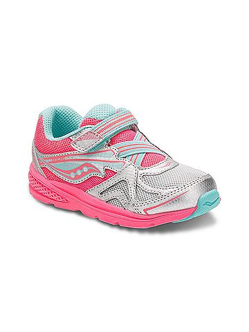 Stride Rite Girl Baby Ride Sneakers in Silver / Coral (view 1)