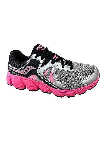Saucony Kid's Sy-G Kotaro 3 Sneakers in Silver/Black/Pink (view 1)