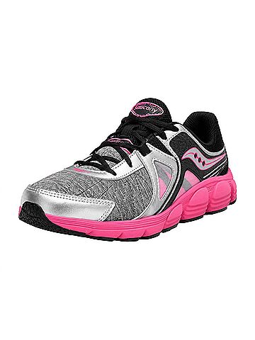 Saucony Kid's Sy-G Kotaro 3 Sneakers in Silver/Black/Pink (view 2)