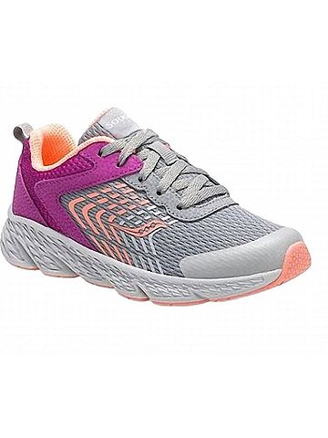 Saucony Kid's Wind Sneakers in Purple/Grey (view 2)