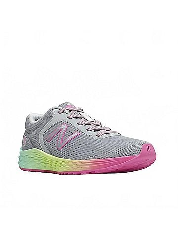New Balance Little Kid's Fresh Foam Arishi Running Shoes in Grey/Rainbow (view 1)