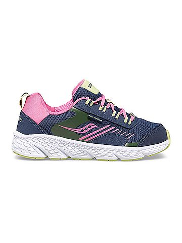 Saucony Kid's Wind Sneakers in Shield Navy/Pink (view 1)