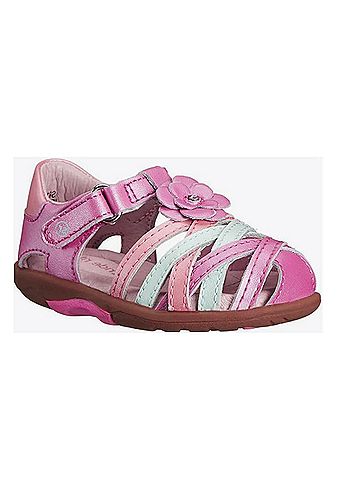 Stride Rite Toddler Round-Toe Flat Sandals in Pink (view 1)