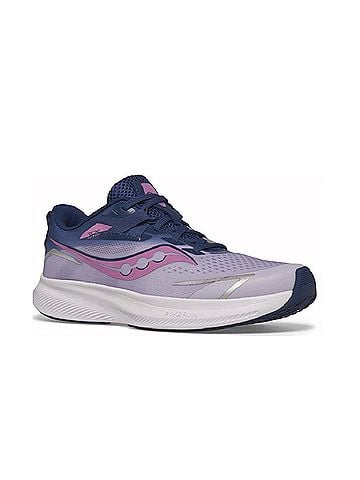 Saucony Kid's Ride 15 Sneakers in Mauve/Indigo (view 1)