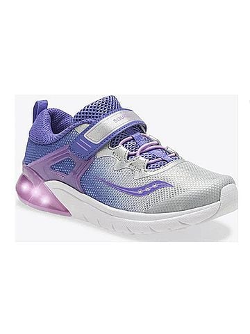 Saucony Junior Toddler's Flash Grow Sneakers in Purple/Silver (view 1)
