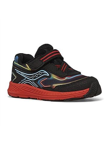 Saucony Toddler's Ride 10 Sneakers in Neon/Black/ Red (view 1)