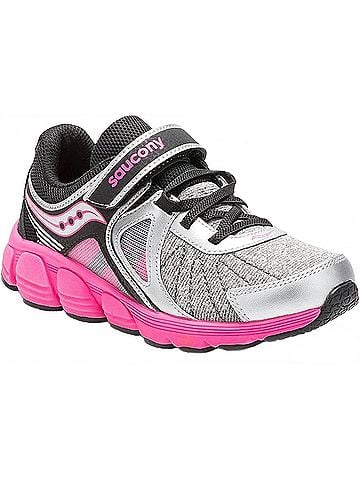 Saucony Little Kid's Sy-G Kotaro 3 Sneaker in Silver/Black/Pink (view 1)