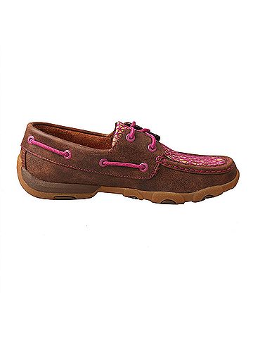 Twisted X Women's Driving Moccasin in Bomber/Purple (view 1)
