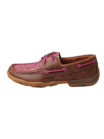 Twisted X Women's Driving Moccasin in Bomber/Purple (view 2)