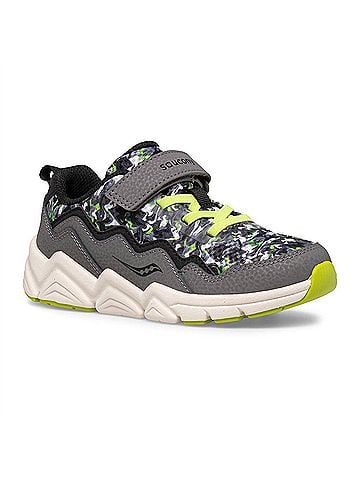 Saucony Kid's Flash Sneakers in Camo/Grey (view 2)