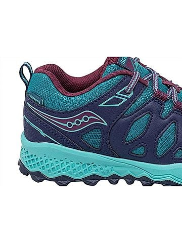 Saucony Kid's Girls Peregrine Sneakers in Shield Navy/Turquiose (view 2)
