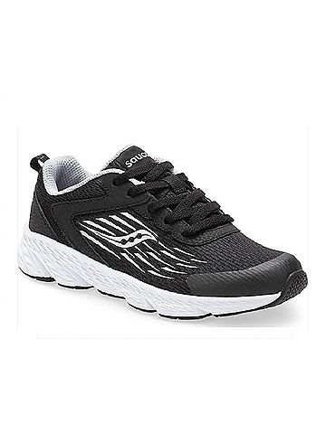 Saucony Kid's Wind Sneakers in Black (view 2)