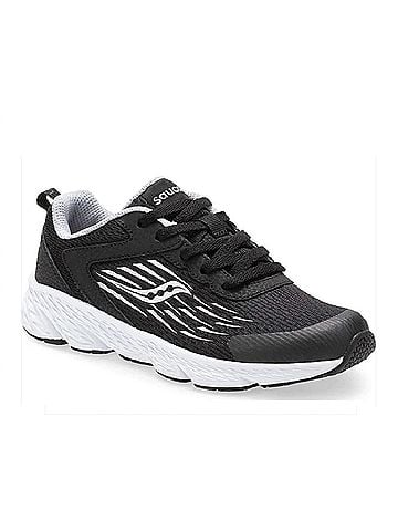 Saucony Kid's Wind Sneakers in Black (view 2)