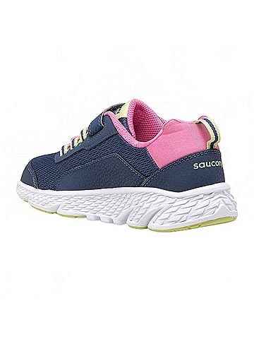 Saucony Kid's Wind Sneakers in Shield A/C Navy/Pink (view 2)