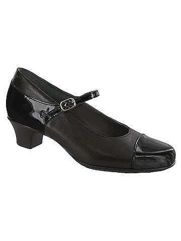 SAS Women's Isabel Mary Jane Pumps in Black / Black Patent (view 1)