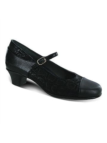 SAS Women's Isabel Mary Jane Pumps in Black / Snake (view 1)