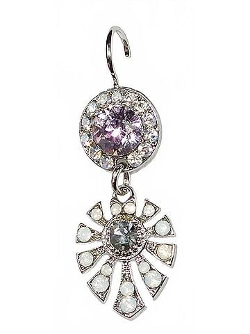 Mariana Women's Ice Queen Earrings in White / Clear / Lavender (view 1)