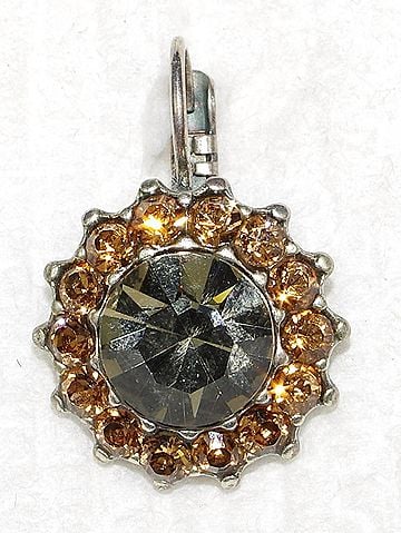 Mariana Women's Vintage Lace Earrings in Amber / Topaz (view 1)