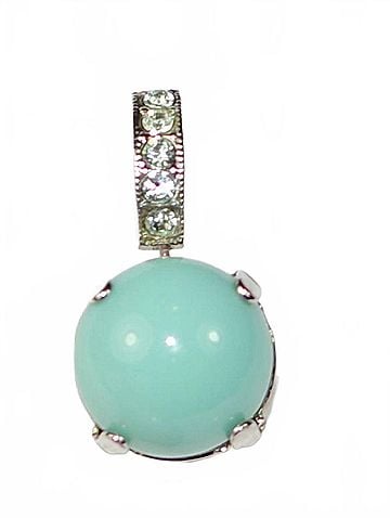 Mariana Women's Turquoise Drop Earrings in Green (view 1)