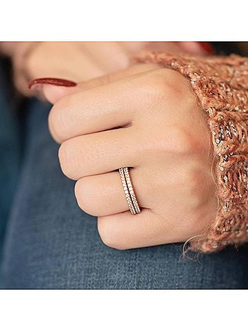 Starlette Women's Bette Ring in Rose Gold (view 2)