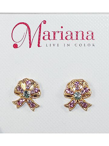 Mariana Women's Parasol Earrings in Pink / Green (view 2)