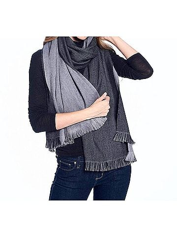 Shupaca Women's Alpaca Reversible Wrap in Obsidian (view 2)