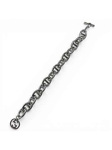 Gucci GUCCI Vintage Anchor Chain Interlocking G Bracelet, Silver, Men's & Women's Accessory (view 2)