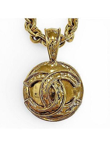 Chanel CHANEL Vintage 94P 1994 Coco Mark Chain Necklace Pendant Gold Made in France Women's Men's (view 1)