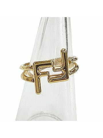 Fendi FENDI FF Ring Zucca Double - Gold, Size M, Made in Italy, Women's, with Box (view 1)