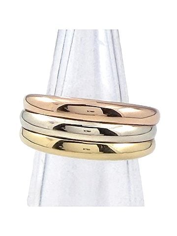 Cartier Cartier Mobilis 18K 750 (YG PG WG) Triple Ring D37393 - Women's Ring, Yellow Gold, Pink White, Weight 13.14g (view 1)