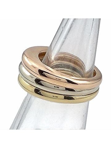 Cartier Cartier Mobilis 18K 750 (YG PG WG) Triple Ring D37393 - Women's Ring, Yellow Gold, Pink White, Weight 13.14g (view 2)