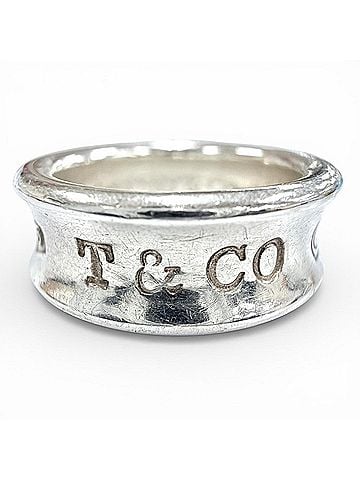 Tiffany & Co. TIFFANY&Co. Tiffany 1837 Narrow Ring Medium 925 Current Model Accessory Silver Weight 6.9g Women's (view 1)