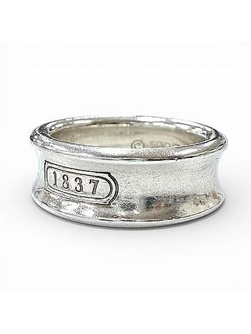 Tiffany & Co. TIFFANY&Co. Tiffany 1837 Narrow Ring Medium 925 Current Model Accessory Silver Weight 6.9g Women's (view 2)